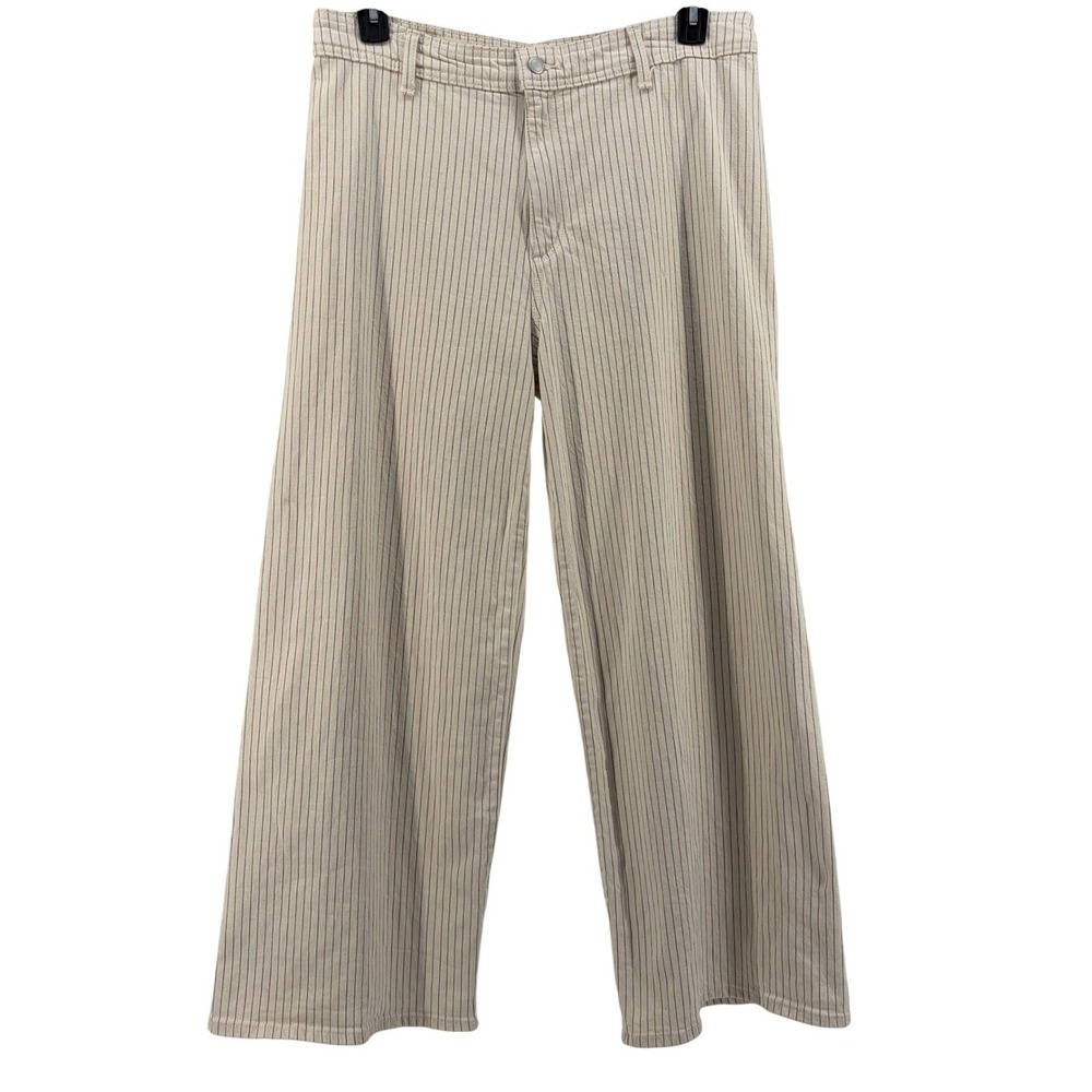 Universal Thread Sailor Wide Leg Pants Women 14R Pinstripe Nautical Coastal